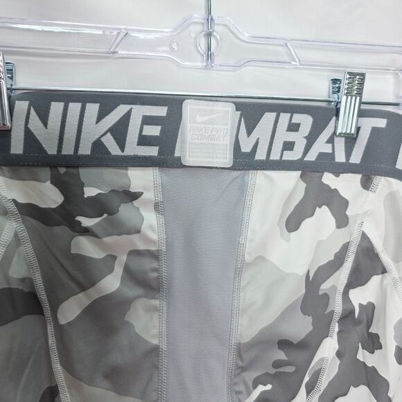 Nike Pro Combat Gray Camo  Hypercool Compression Woodland Training Tights Large - Picture 8 of 11
